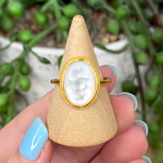 Shell Gold Plated Ring (X178)