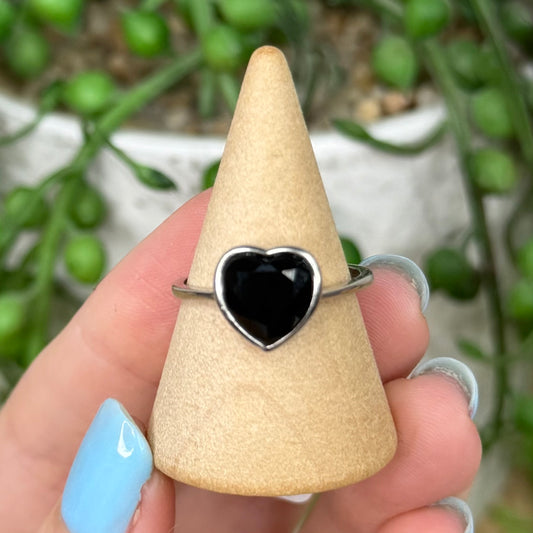 Black Spinel S925 Ring (Y309)