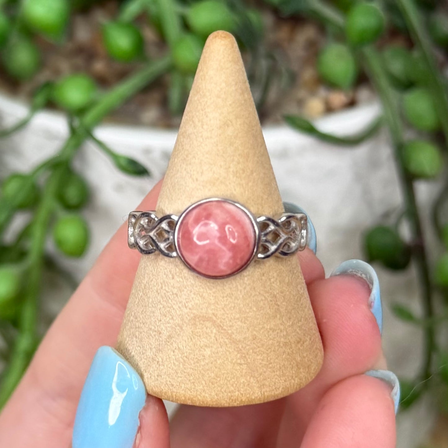 Rhodochrosite S925 Ring (Y310)