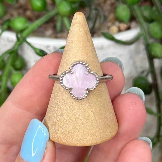 Pink Shell S925 Ring (X171)
