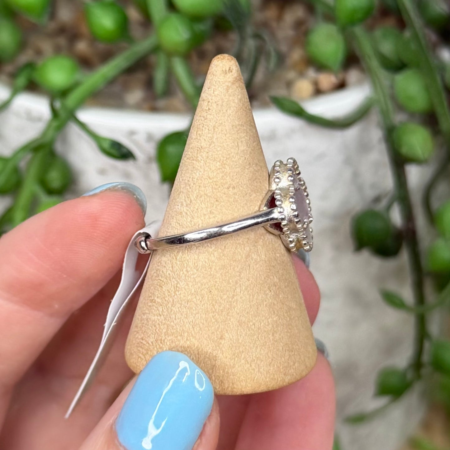 Pink Shell S925 Ring (X171)
