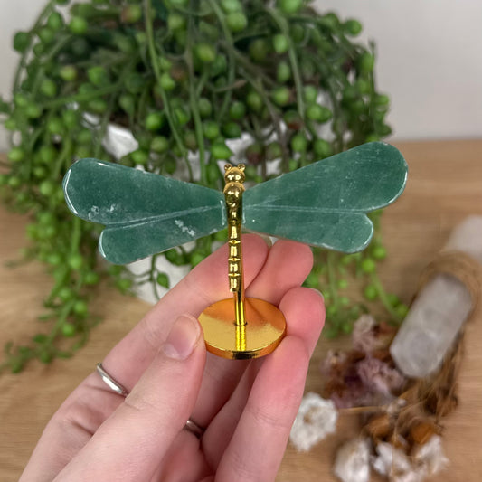 Green Aventurine Dragonfly (S966)