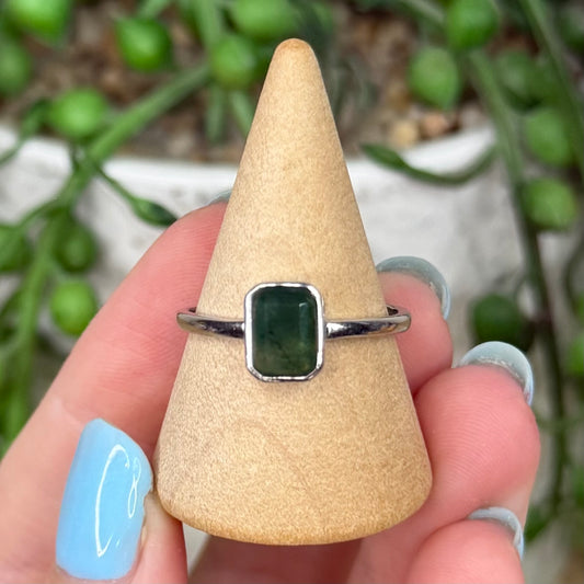 Moss Agate S925 Ring (Y984)
