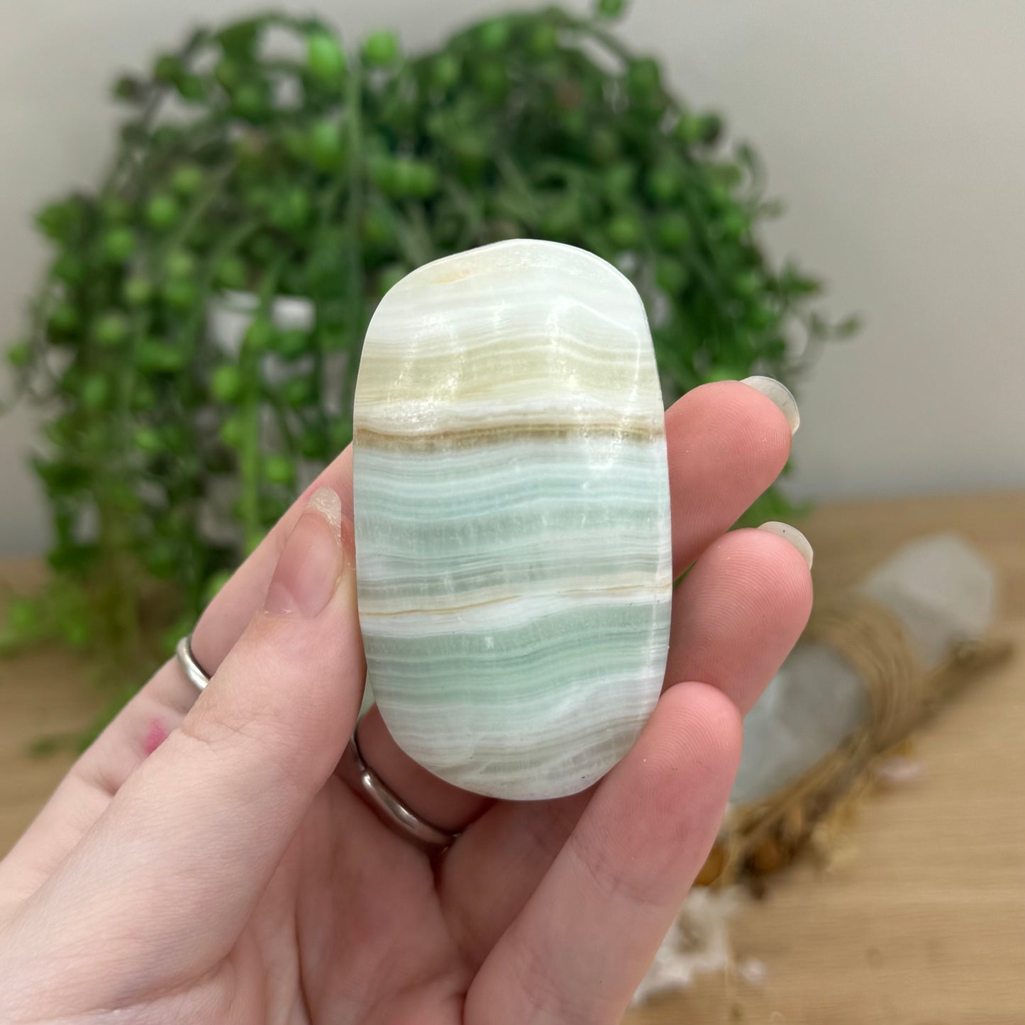 Caribbean Calcite Palm Stone (O563)