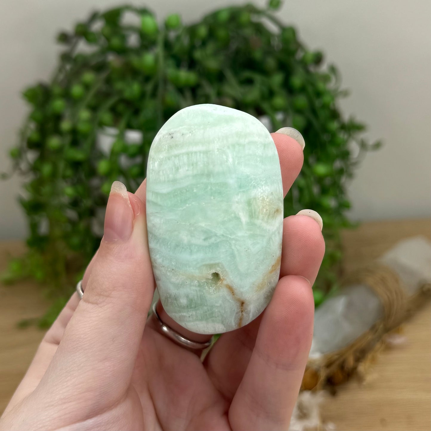 Caribbean Calcite Palm Stone (O562)