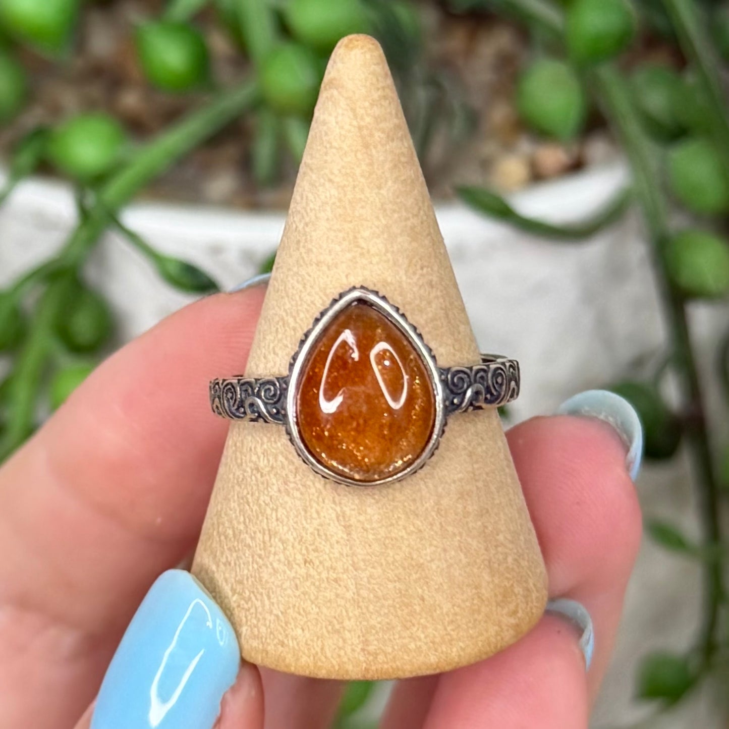 Golden Sunstone S925 Ring (W194)