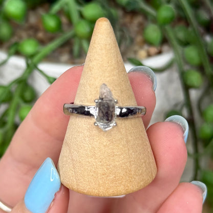 Herkimer Diamond White Copper Ring (Y385)