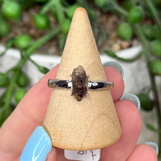 Herkimer Diamond White Copper Ring (Y380)