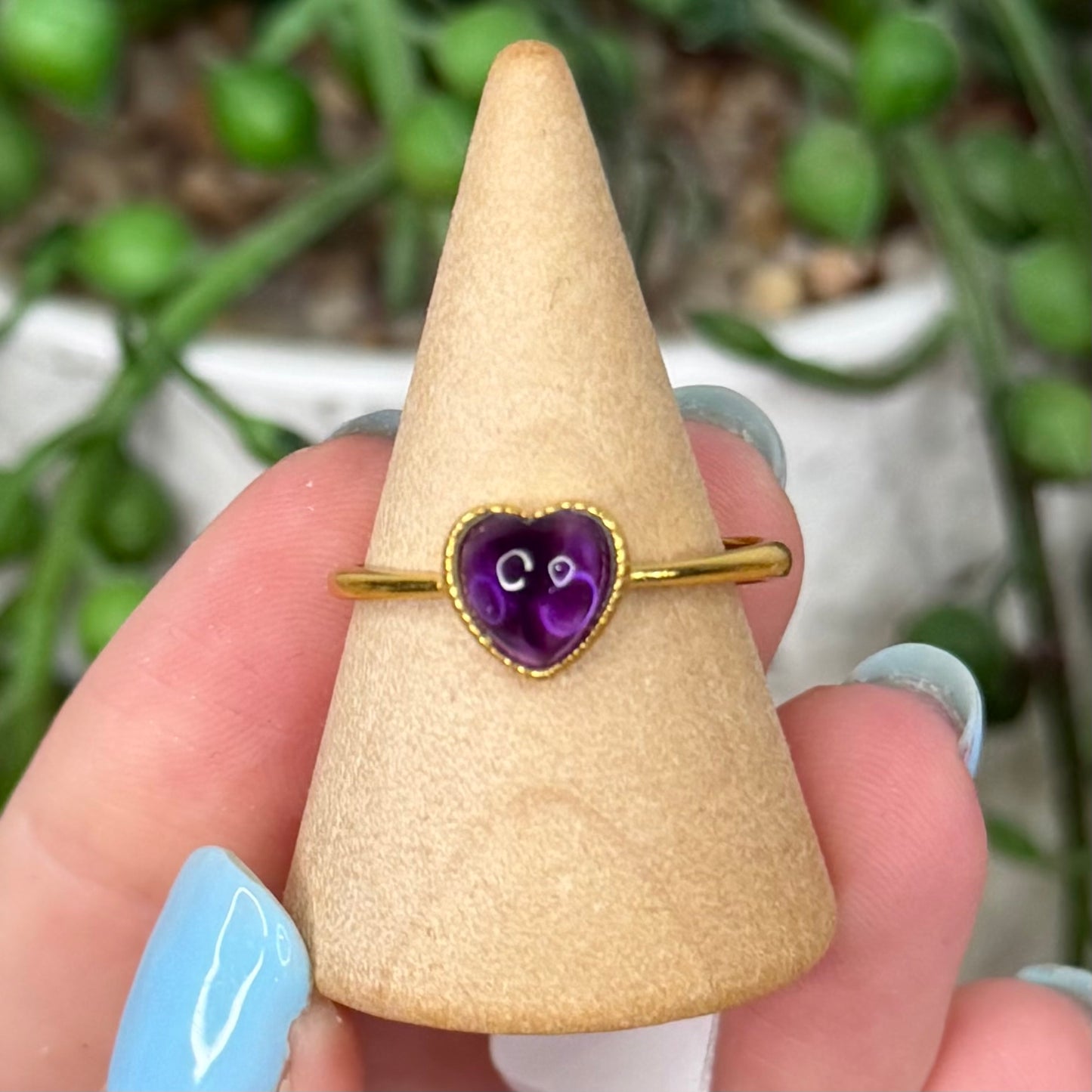 Amethyst Gold Plated Ring (W214)
