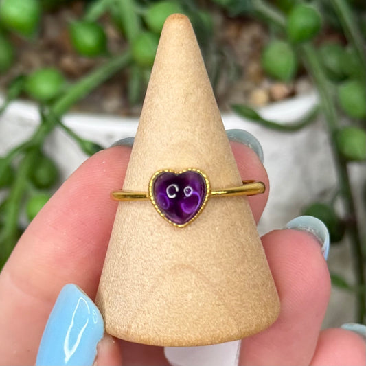 Amethyst Gold Plated Ring (W214)