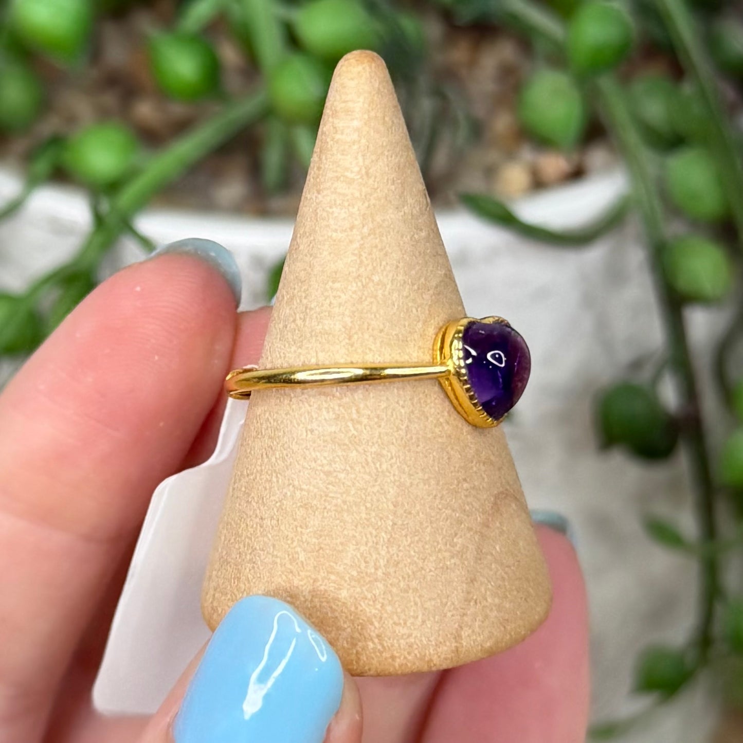 Amethyst Gold Plated Ring (W214)