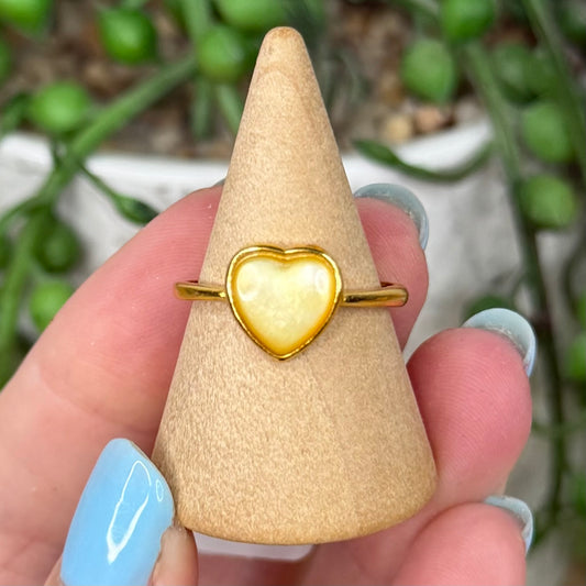 Shell Gold Plated Ring (W217)