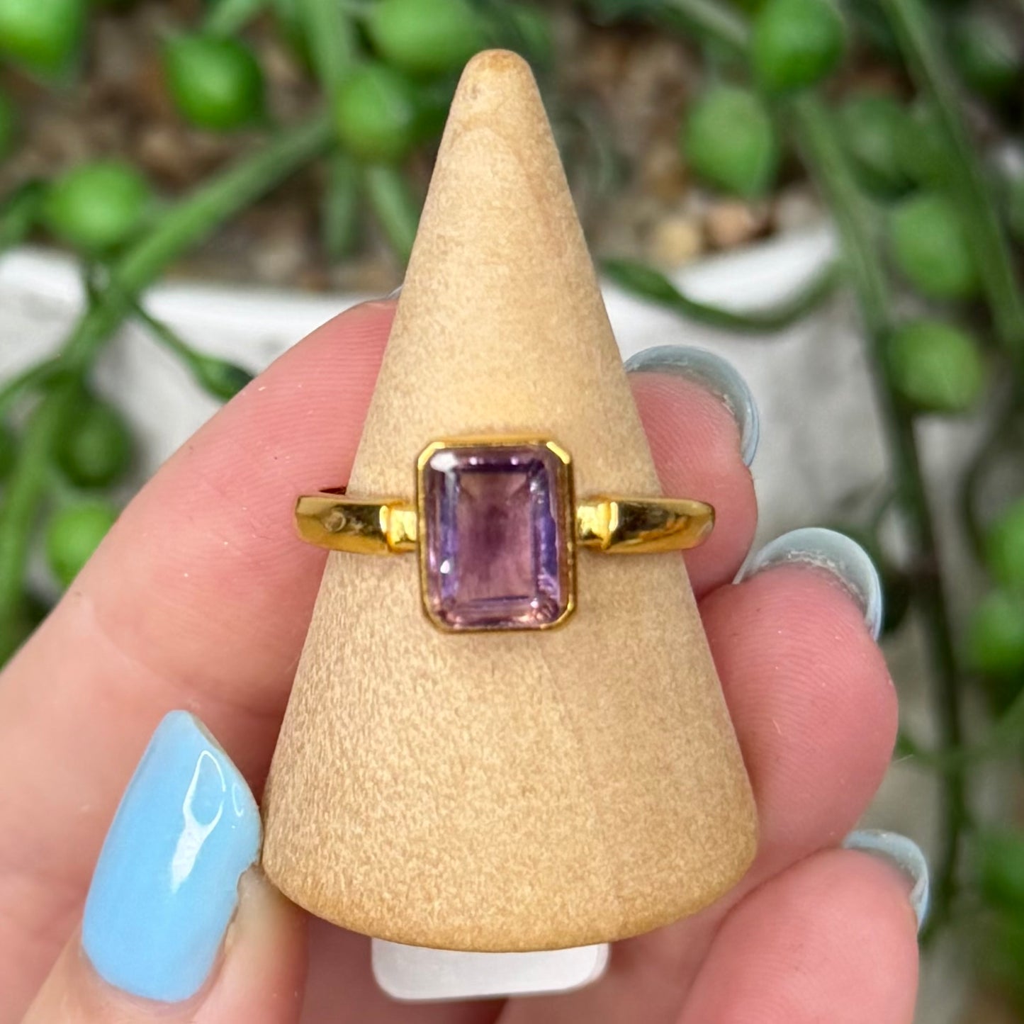 Amethyst Gold Plated Ring (W211)