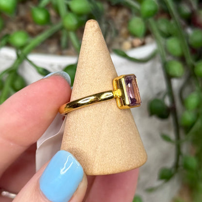 Amethyst Gold Plated Ring (W211)