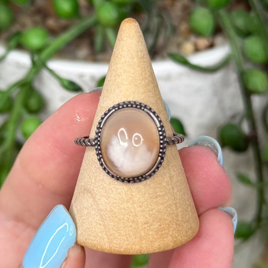 Flower Agate S925 Ring (W207)