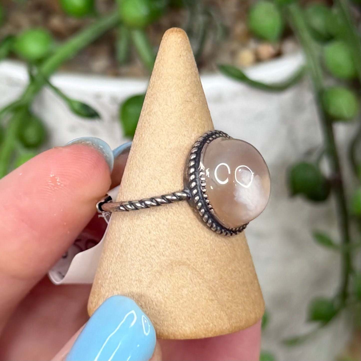 Flower Agate S925 Ring (W207)