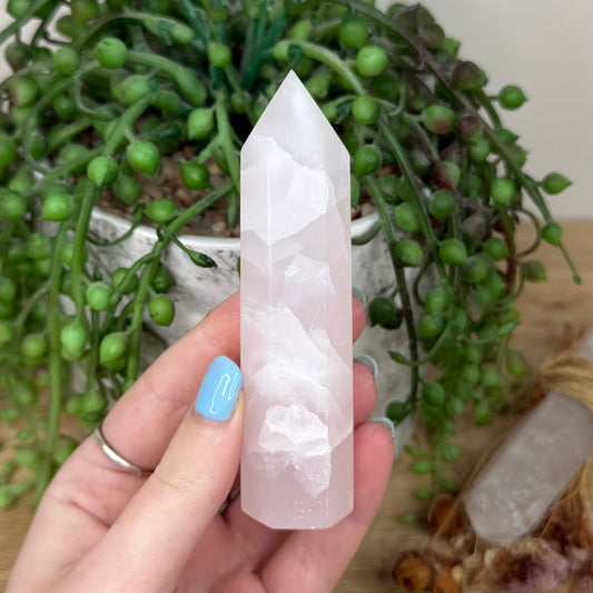 Pink Mangano Calcite Point (Y496)