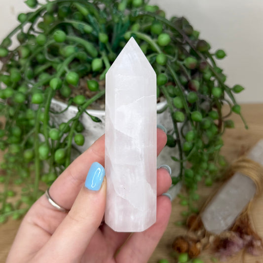 Pink Mangano Calcite Point (Y497)