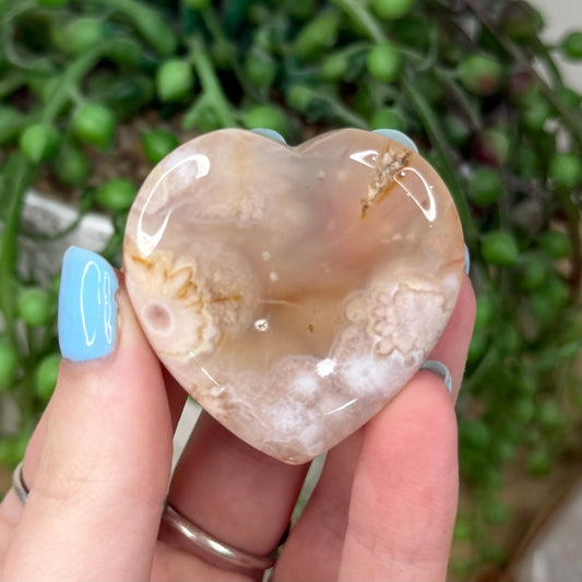 Flower Agate Heart Lucky Stone 2