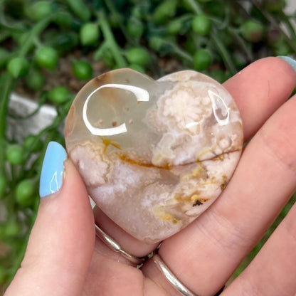 Flower Agate Heart Lucky Stone 2