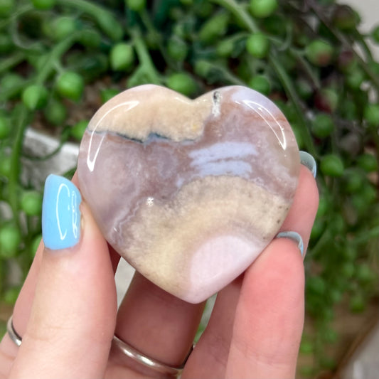 Flower Agate Heart Lucky Stone 3