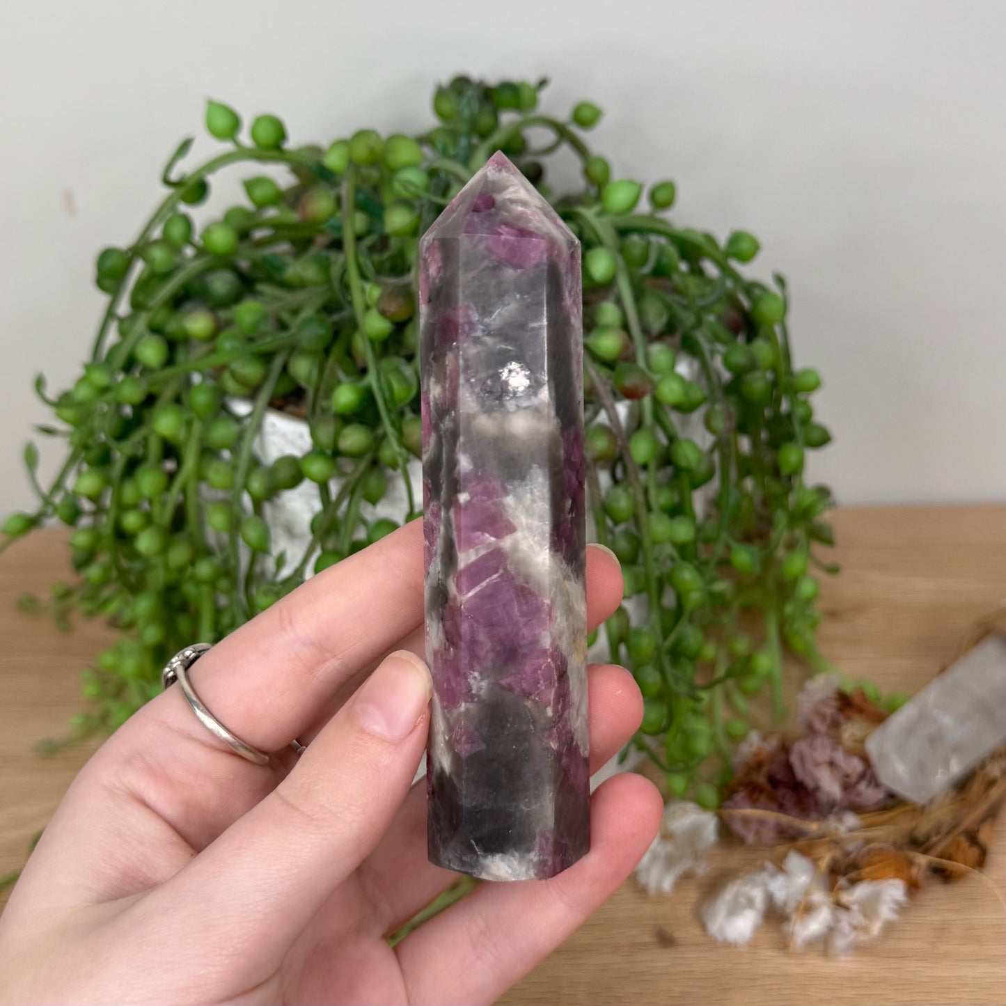 Pink Tourmaline Point (T68)