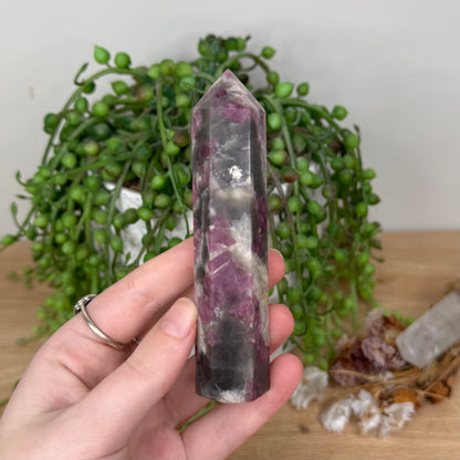 Pink Tourmaline Point (T68)