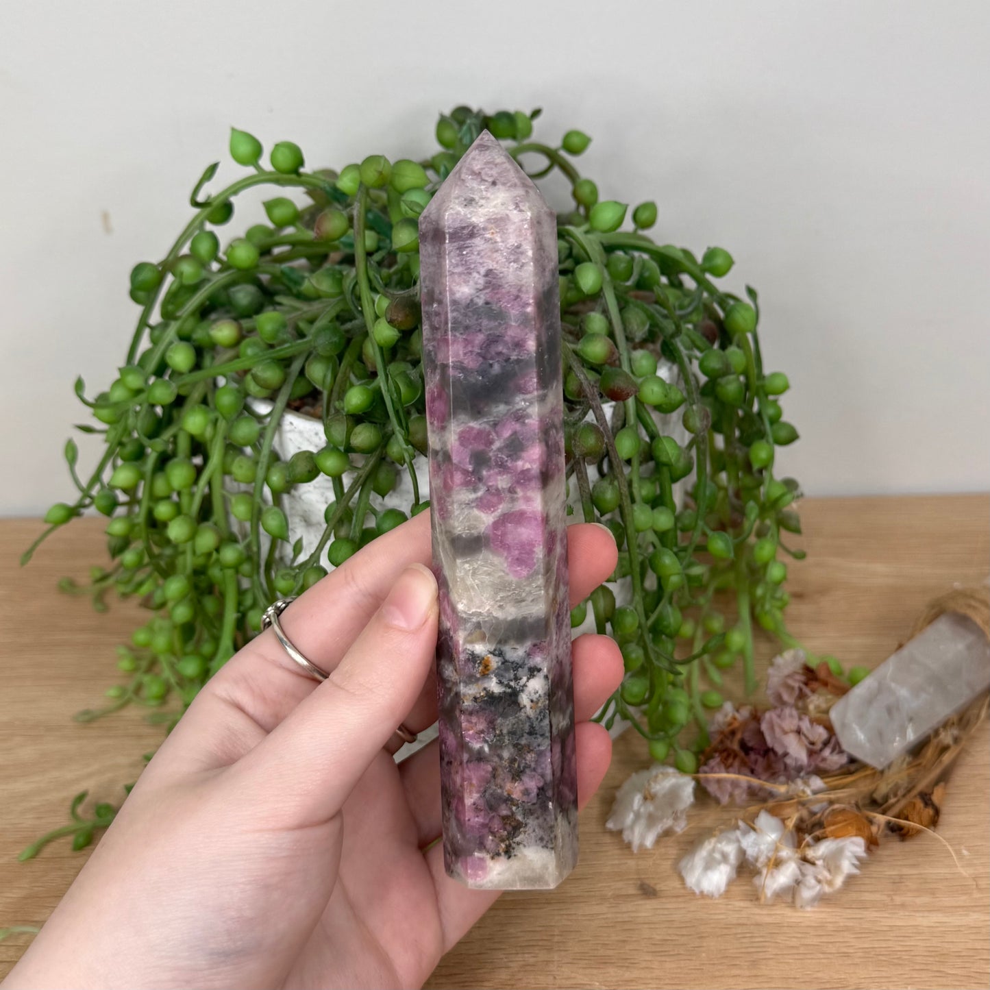 Pink Tourmaline Point (T73)