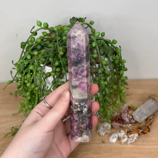 Pink Tourmaline Point (T73)