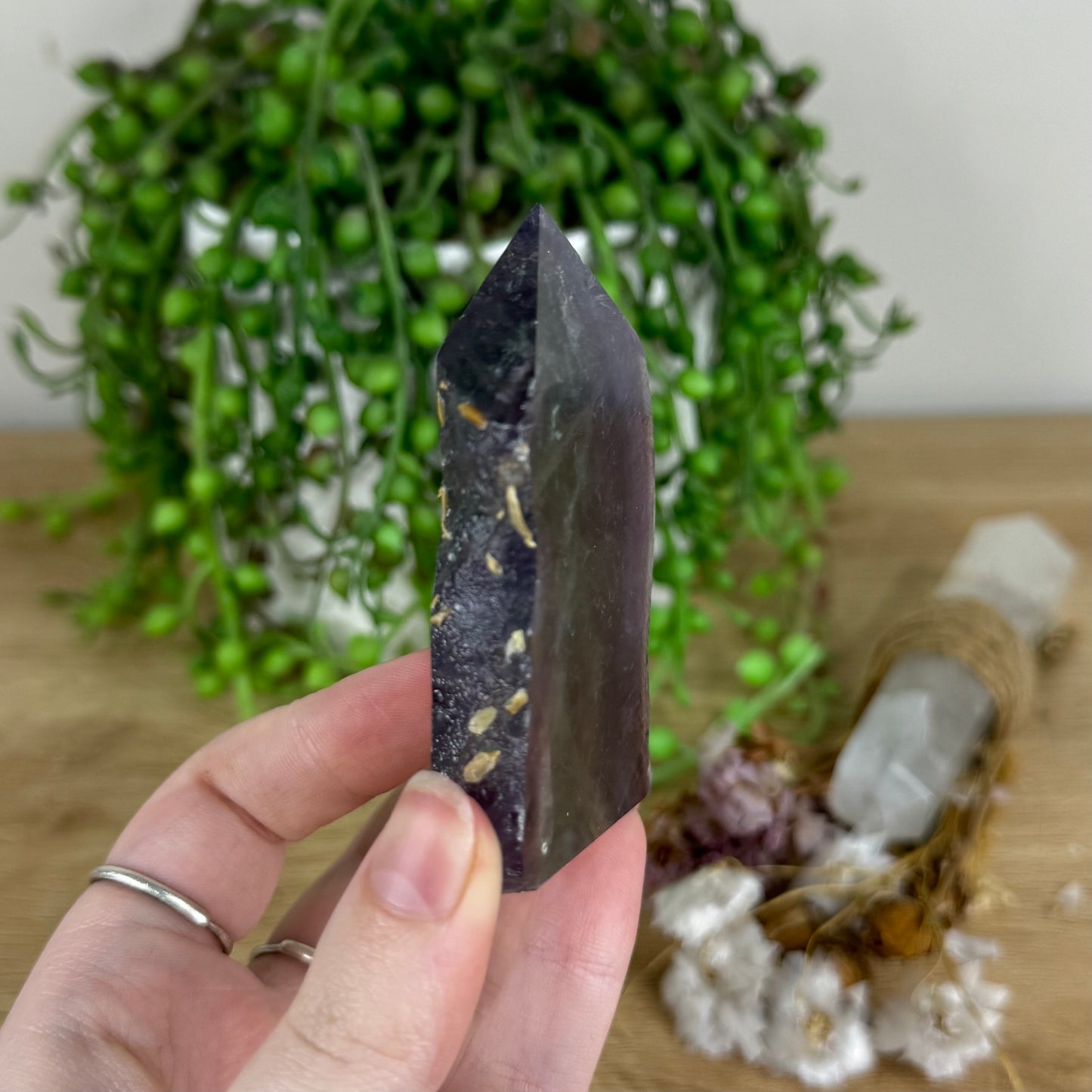 Rainbow Fluorite Slab Point (O665)