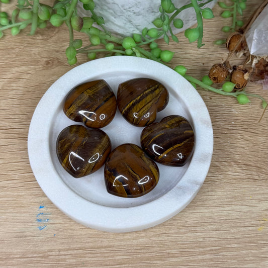 Tiger Eye Small Heart