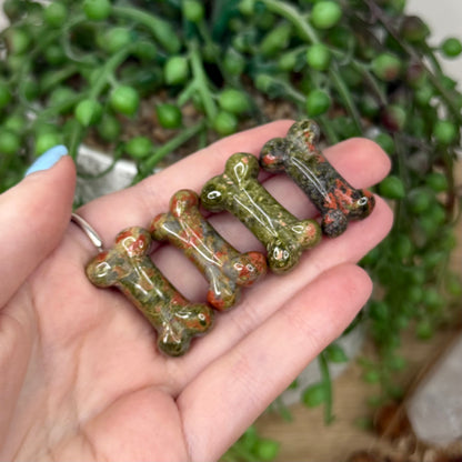 Unakite Mini Dog Bones