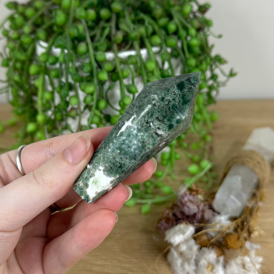 Moss Agate Wand (O675)