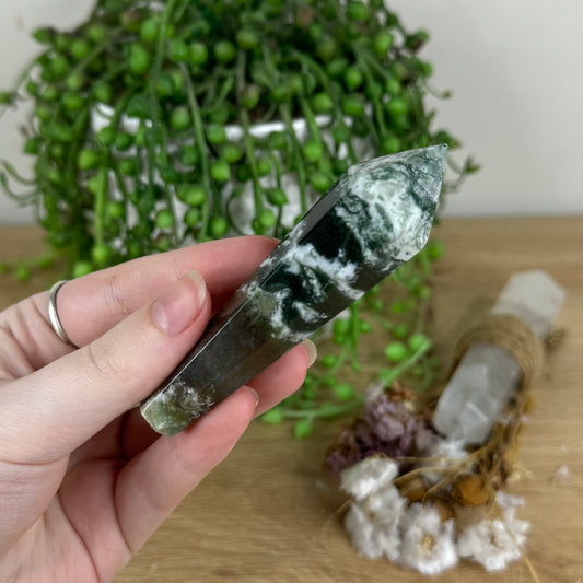 Moss Agate Wand (O680)