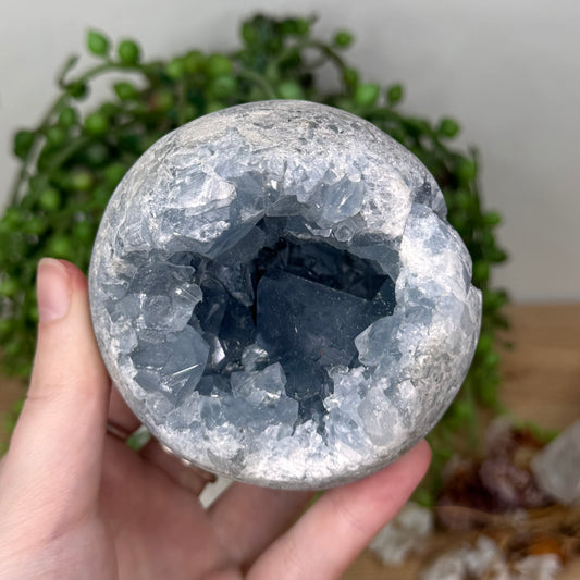 Blue Celestite Sphere (S847)