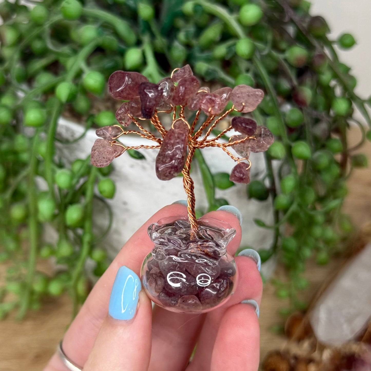 Strawberry Quartz Mini Chip Tree