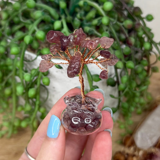 Strawberry Quartz Mini Chip Tree
