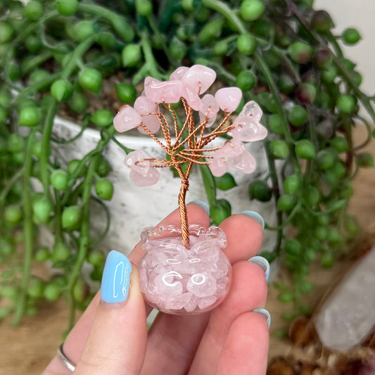Light Rose Quartz Mini Chip Tree