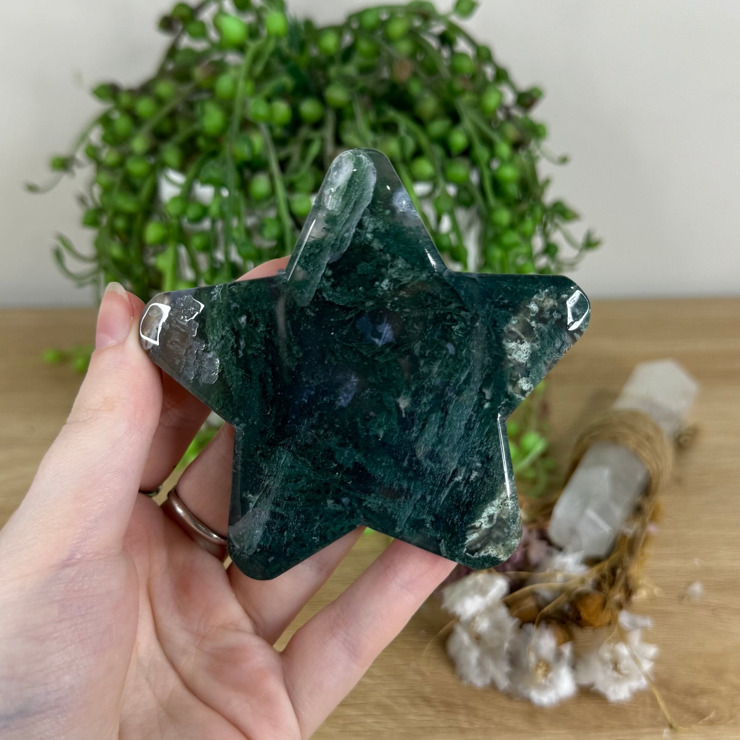 Moss Agate Star (O725)