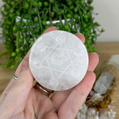 Clear Quartz Mini Sphere Disc (O705) (O698) (O697) (O703) (O699) (O700) (O702) (O701) (O704)