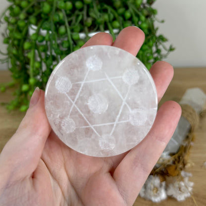 Clear Quartz Mini Sphere Disc (O706)