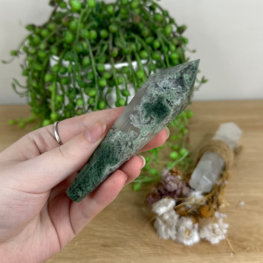 Moss Agate Wand (O685)