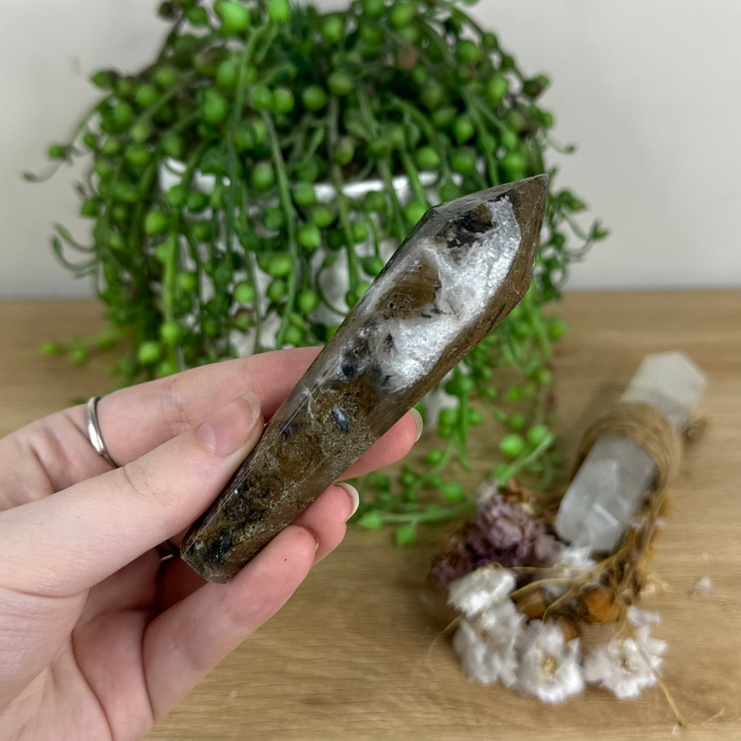 Moss Agate Wand (O681)