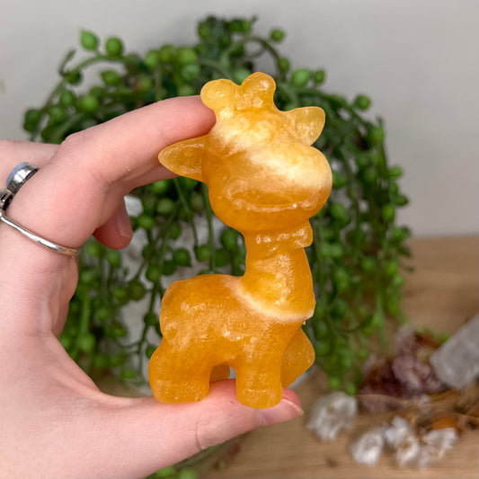 Yellow Calcite Giraffe (T191)