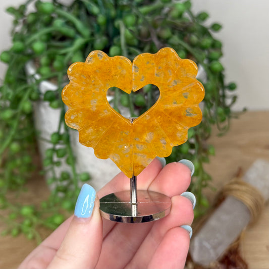 Golden Healer Heart On Stand (Z238)
