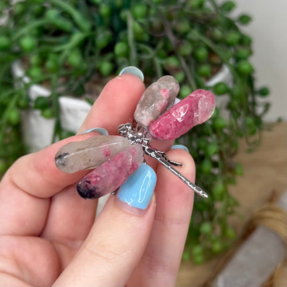 Ice Rhodonite Dragonfly (Z303)