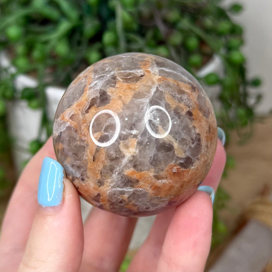 Black Tourmaline In Feldspar Sphere (Z283)