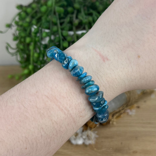 Blue Apatite Bracelet (O876)