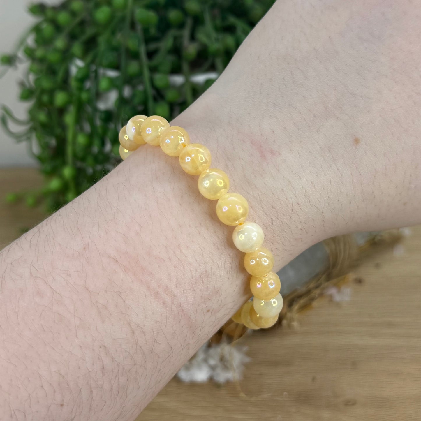 Aura Yellow Calcite Bracelet (O859) (O858)