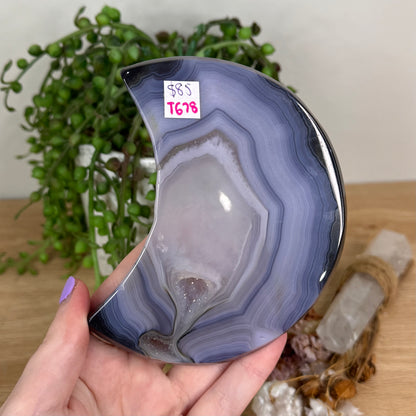 Purple Agate Moon (T678)